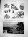 Old Antique Print Free Church Communion Scotland Birk Hall Ballater 1884 19th