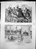 Antique Old Print Indian Contingent Egypt Bengal Lancers Review Khedive 1882