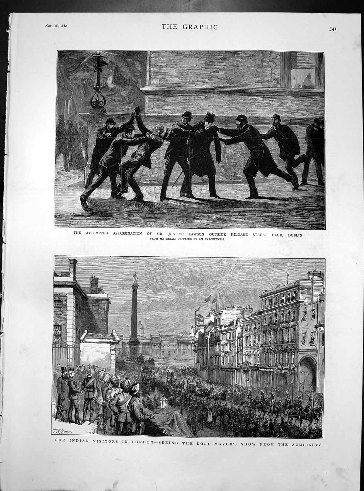 Old Indian Visitor London Attempted Assassination Justice Lawson1882 Victorian