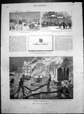 Antique Print War Egypt Explosion Cairo Railway Evelyn Wood Kafr Dowr 1882 19th