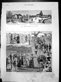 Antique Print Crystal Palace Archery Murder Galway Mr Blake Thady Kane 1882