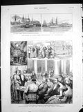 Antique Print Medina Orontes Portsmouth Egypt Offices Daily Telegraph 1882 19th