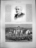 Antique Print Samuel Morley Eviction Lord Clanricardes Tenants Ireland 1886