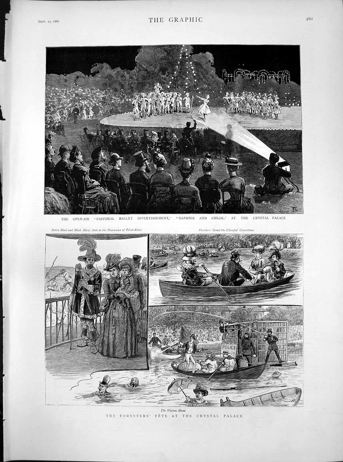 Old Open Air Ballet Daphnis Chloe Foresters Fete Crystal Palace 1886 Victorian