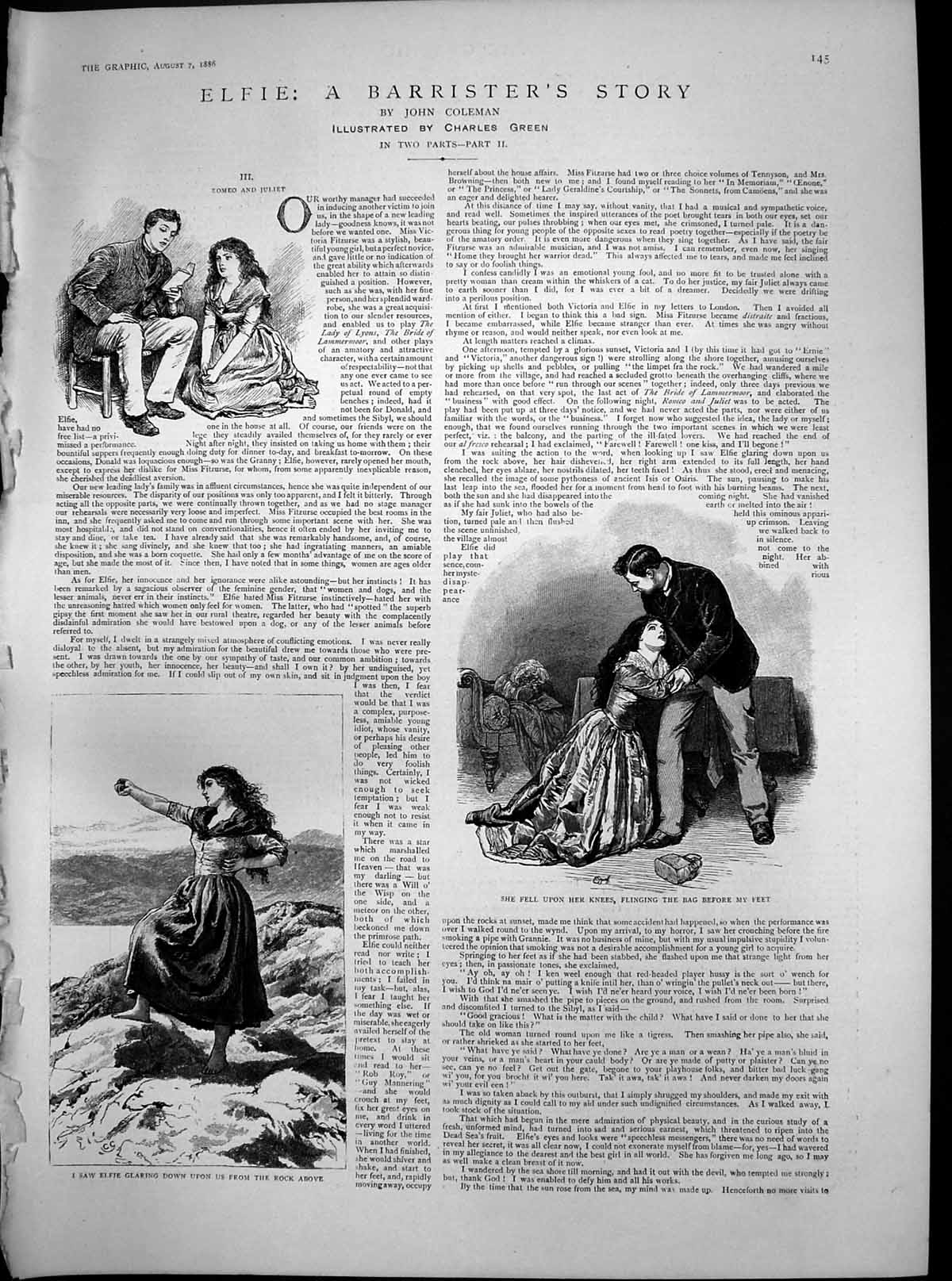 Old Elfie Barristers Story C Green Romeo Juliet Elfie Knees Man 1886 Victorian