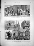 Antique Old Print Illicit Diamond Buying Cape Church Congress Reading 1883 19th