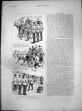 Antique Old Print Discipline Detachment Officer Prisoner Colour Sergeant 1890