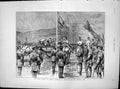 Old Print Royal Review Scottish Volunteers Edinburgh Saluting Point 1881 19th