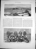 Antique Old Print South Africa Maseru Basutoland President Brand Family 1881