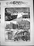 Antique Print Opening New Public Buildings Ipswich Museum Post Office 1881 19th