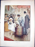 Antique Old Print Lucky Tub Mary Gow Children Search Tub Presents Party 1894