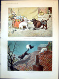 Antique Old Print Professional Jealousy W Trood Broken Melody W Trood 1894 19th