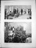 Antique Old Print Czar Czarina Visit Cholera Hospital Czar Arrival Yalta 1894