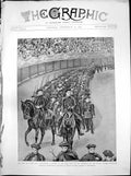 Antique Print King Spain Boy Volunteers Review Bull Ring San Sebastian 1894