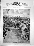 Antique Print Queen Aldershot Royal Review Laffans Plain Bands Cavalry 1894