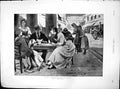 Original Old Antique Print Street Letter Writers Naples S Melton Fisher 1891