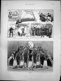 Antique Print Channel Squadron Admirals Cup Race Performing Wild Beasts1891