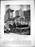Antique Old Print St Katherine By Tower Charles Green Coffin Pew Church 1891