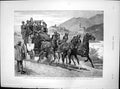 Original Old Antique Print Comte De Madre Driving Coach Times Road Lourdes 1891