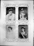 Antique Print Mrs A Bourke Lady George Lennox Marchioness Londonderry 1891 19th