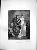 Antique Old Print Sweet Silence J Haynes Williams Young Couple Standing 1891