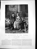 Antique Print St Katherine By Tower Charles Green Sylvia Man Sat Tomb 1891 19th