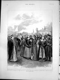 Antique Old Print Racing Season South France Paddock Nice Steeplechases 1891