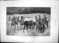 Antique Old Print Wintry Morning Newmarket Heath Inspecting Thoroughbreds1891