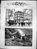 Antique Print Fire Queen Victoria St Floating Fire Engine Thames River 1891