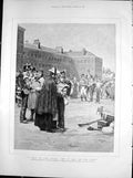 Old Antique Print It May Be For Years May Be For Ever Siers Goodbyes 1888 19th