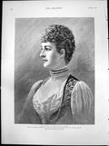 Old Print Princess Wales Present Prince Wales Birthday Van Der Weyde 1888 19th