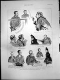 Old Antique Print Parnell Commission Courts Justice Lady Mountmorres 1888 19th