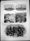Antique Old Print Winners Queens Prize Volunteer Artillery Shoeburyness 1887