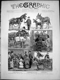 Antique Old Print Costermongers Jubilee Pony Donkey Show Peoples Palace 1887