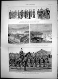 Old Print Machine Guns Naval Volunteers Nat Piscatorial School Cork 1887 19th