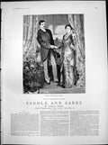 Old Antique Print Saddle Sabre William Small Slade Hing Letties Hand 1887 19th