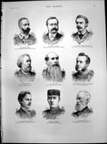 Antique Old Print Duke Aosta Henry Stephens John Aird Marquis Carmarthen 1887