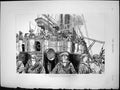 Old Print Jubilee Naval Review Spithead Crew Hms Cyclops Salute Queen1887 19th