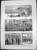 Antique Old Print Visit Prince Albert Victor Prince George Wales Dublin 1887