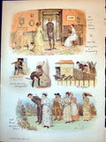 Antique Old Print Tankerville Smith Country Shown Drawing Room Flowers 1883