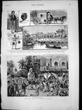 Antique Print Religious Riots Colombo Ceylon Tonkin Expedition Saigon 1883 19th