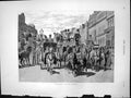 Original Old Antique Print Piccadilly In Season Street Horses Carriages 1883