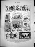 Antique Old Print Ascent Ben Macdhui Glen Derry Cairgorm Loch Etichan 1883 19th