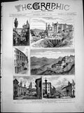 Antique Print Raphael Quater Centenary Urbino Italy Birthplace Market 1883 19th