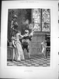 Old Antique Print Iconoclasts Percy Macquoid Man Gun Window Armour 1883 19th