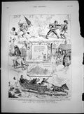 Old Print Danube Iron Gates District Trajans Tablet Servia Fisherman 1883 19th
