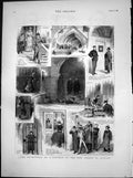 Antique Old Print Adventures Juryman New Courts Justice Gets Lost Fined 1883