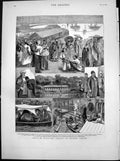 Antique Print Arabi Exile Arrival Colombo Ceylon Steam Launch Mareotis 1883