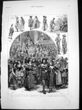 Old Print Ball Royal Albert Hall Aid Bolingbroke House Pay Hospital 1883 19th