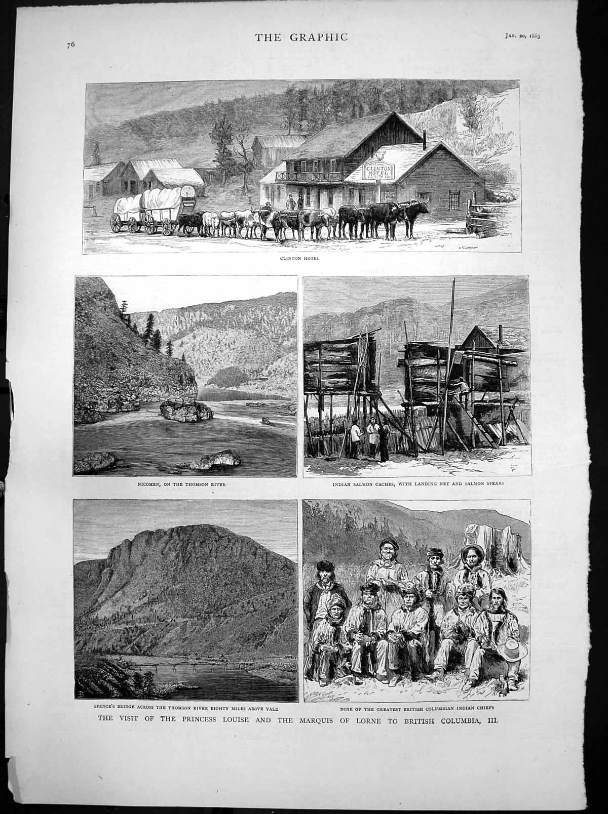 Old Princess Louise Marquis Lorne British Columbia Indian Chiefs 1883 Victorian